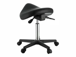 Taburete de Oficina SucceBuy Taburete de Asiento, Silla Rodante con Ruedas, Cuero PU Grueso