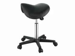 Taburete de Oficina SucceBuy Taburete de Asiento, Silla Rodante con Ruedas, Cuero PU Grueso