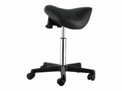 Taburete de Oficina SucceBuy Taburete de Asiento, Silla Rodante con Ruedas, Cuero PU Grueso