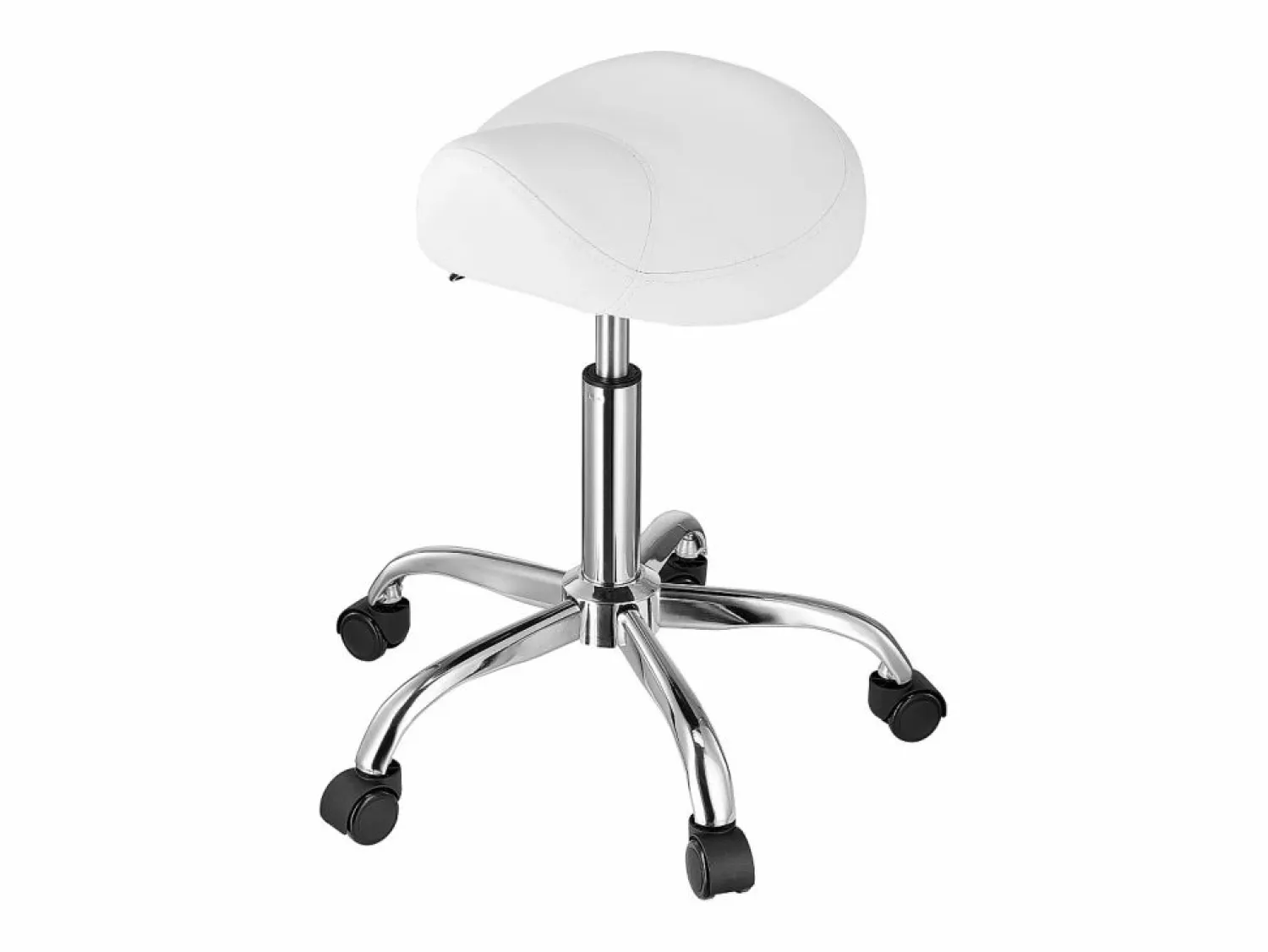 New Taburete de Oficina SucceBuy Taburete de Asiento con Ruedas en Cuero PU Ajustable en Altura Taburete De Oficina