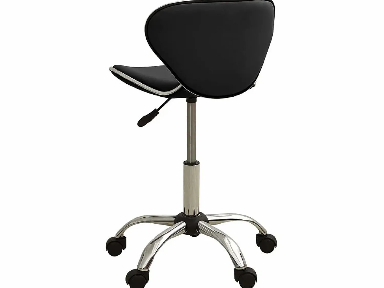 Discount Taburete de salón Spa Stool Black Faux Leather ES15287 Negro