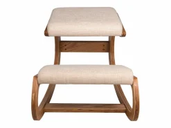 Sale Taburete Ergonómico de Rodillas, SucceBuy, de Madera, con Balanceo y Corrector de Postura para Oficina y Hogar. Blanco roto