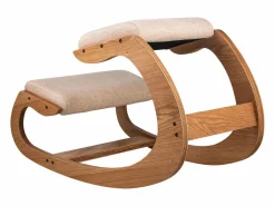 Sale Taburete Ergonómico de Rodillas, SucceBuy, de Madera, con Balanceo y Corrector de Postura para Oficina y Hogar. Blanco roto