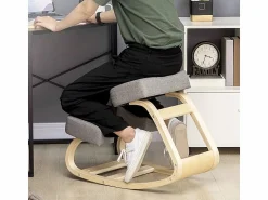 Taburete ergonómico de rodillas, postura saludable, madera de abedul, (51x69x58 cm)