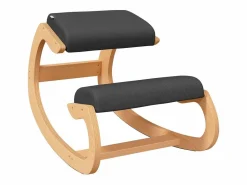 Outlet vidaxl Taburete rodillas madera contrachapada abedul 55x84x55 cm Negro