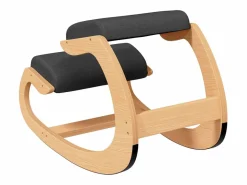 Outlet vidaxl Taburete rodillas madera contrachapada abedul 55x84x55 cm Negro