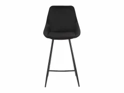 Outlet Vente-unique Taburetes bar MASURIE - Terciopelo - (lote 2) Negro