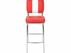 Clearance MCW Taburetes de bar Akita (juego de 2), rojo y blanco Rojo / Blanco