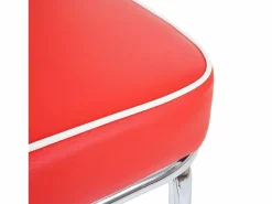 Clearance MCW Taburetes de bar Akita (juego de 2), rojo y blanco Rojo / Blanco