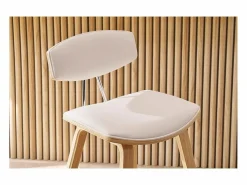 Miliboo Taburetes de bar modernos y madera clar A69 cm (lote de 2) VASCO