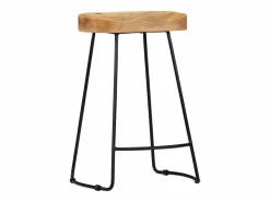 vidaxl Taburetes de cocina gavin 2 unidades madera maciza de mango
