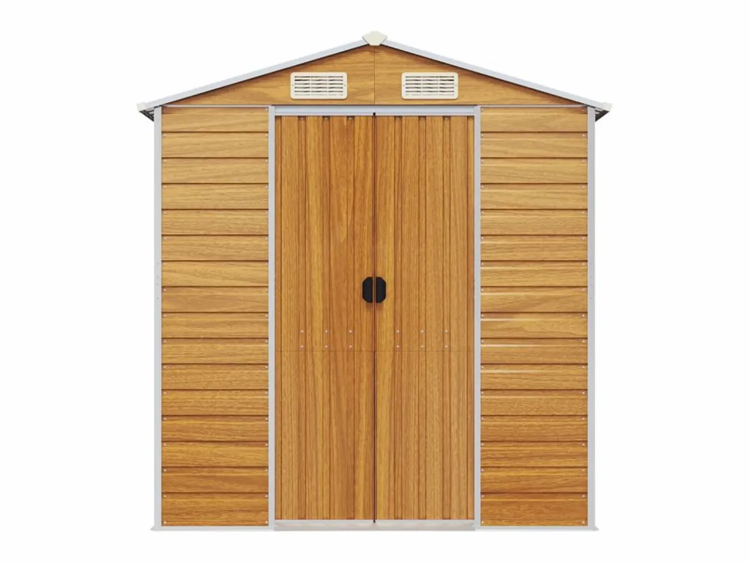 Clearance Tampa Caseta de jardín acero galvanizado marrón claro 191x980x198 cm Caseta De Jardín
