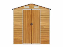 Online Tampa Caseta de jardín acero galvanizado marrón claro 191x810x198 cm Caseta De Jardín