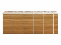 Clearance Tampa Caseta de jardín acero galvanizado marrón claro 191x470x198 cm Caseta De Jardín