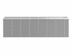 Garden Furniture Tampa Cobertizo de jardín acero galvanizado claro 191x640x198 cm