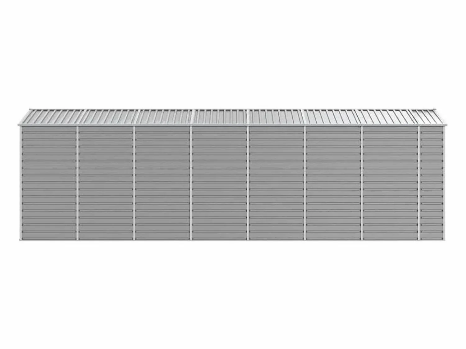 Garden Furniture Tampa Cobertizo de jardín acero galvanizado claro 191x640x198 cm