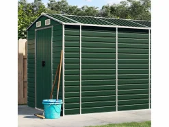 Hot Tampa Cobertizo de jardín acero galvanizado 191x555x198 cm Caseta De Jardín