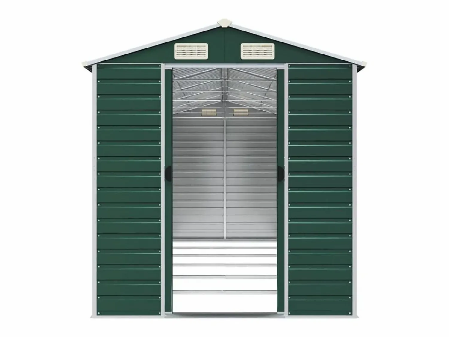 Hot Tampa Cobertizo de jardín acero galvanizado 191x555x198 cm Caseta De Jardín