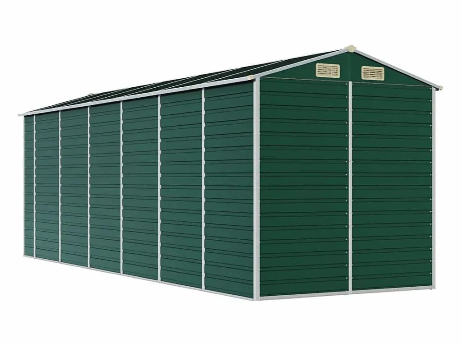 Hot Tampa Cobertizo de jardín acero galvanizado 191x555x198 cm Caseta De Jardín
