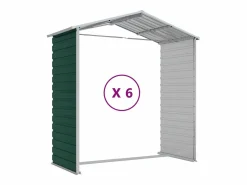 Hot Tampa Cobertizo de jardín acero galvanizado 191x555x198 cm Caseta De Jardín