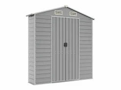Garden Furniture Tampa Cobertizo de jardín acero galvanizado claro 191x555x198 cm