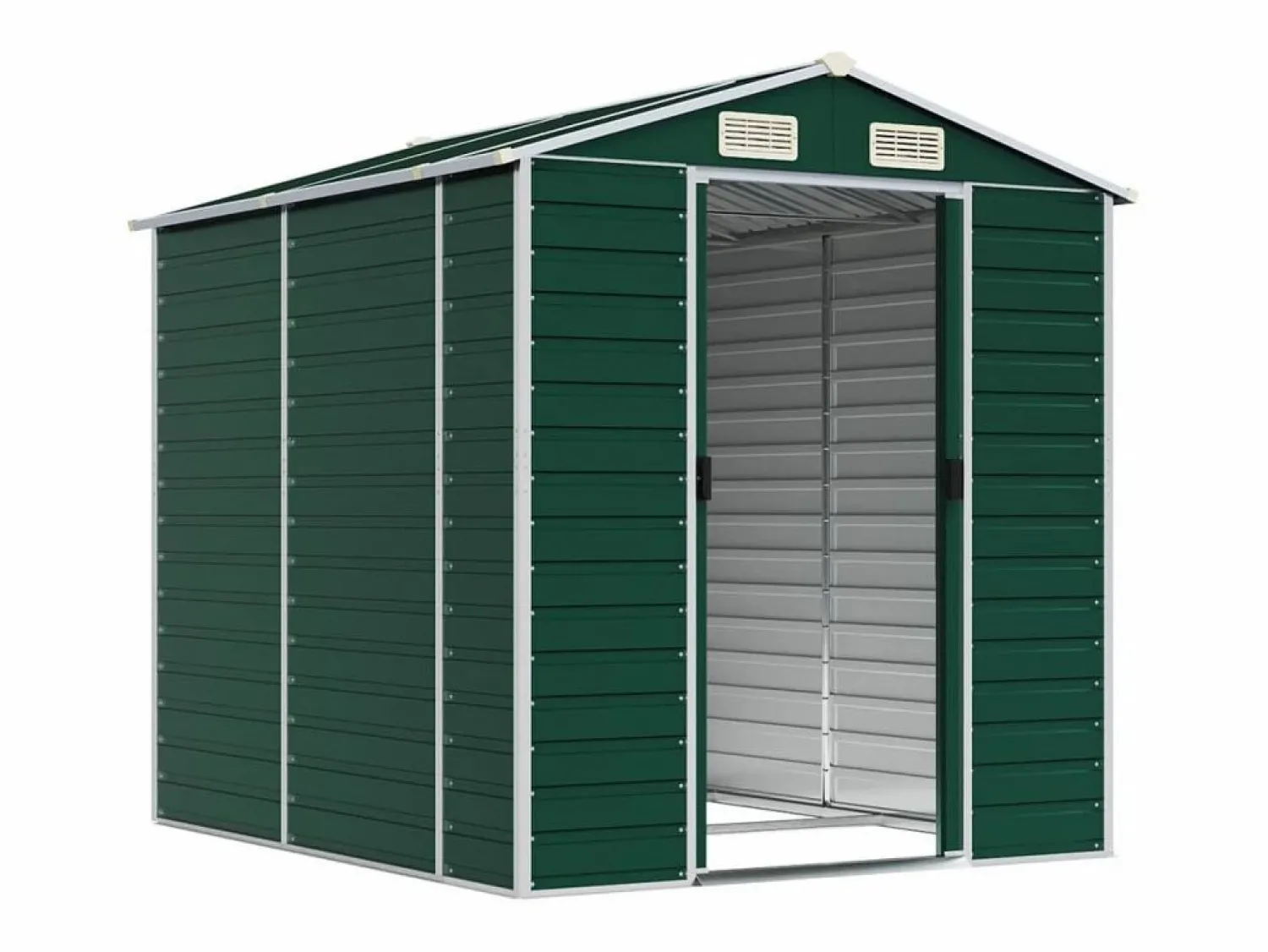 Outlet Garden Furniture Tampa Cobertizo de jardín acero galvanizado 191x215x198 cm Verde