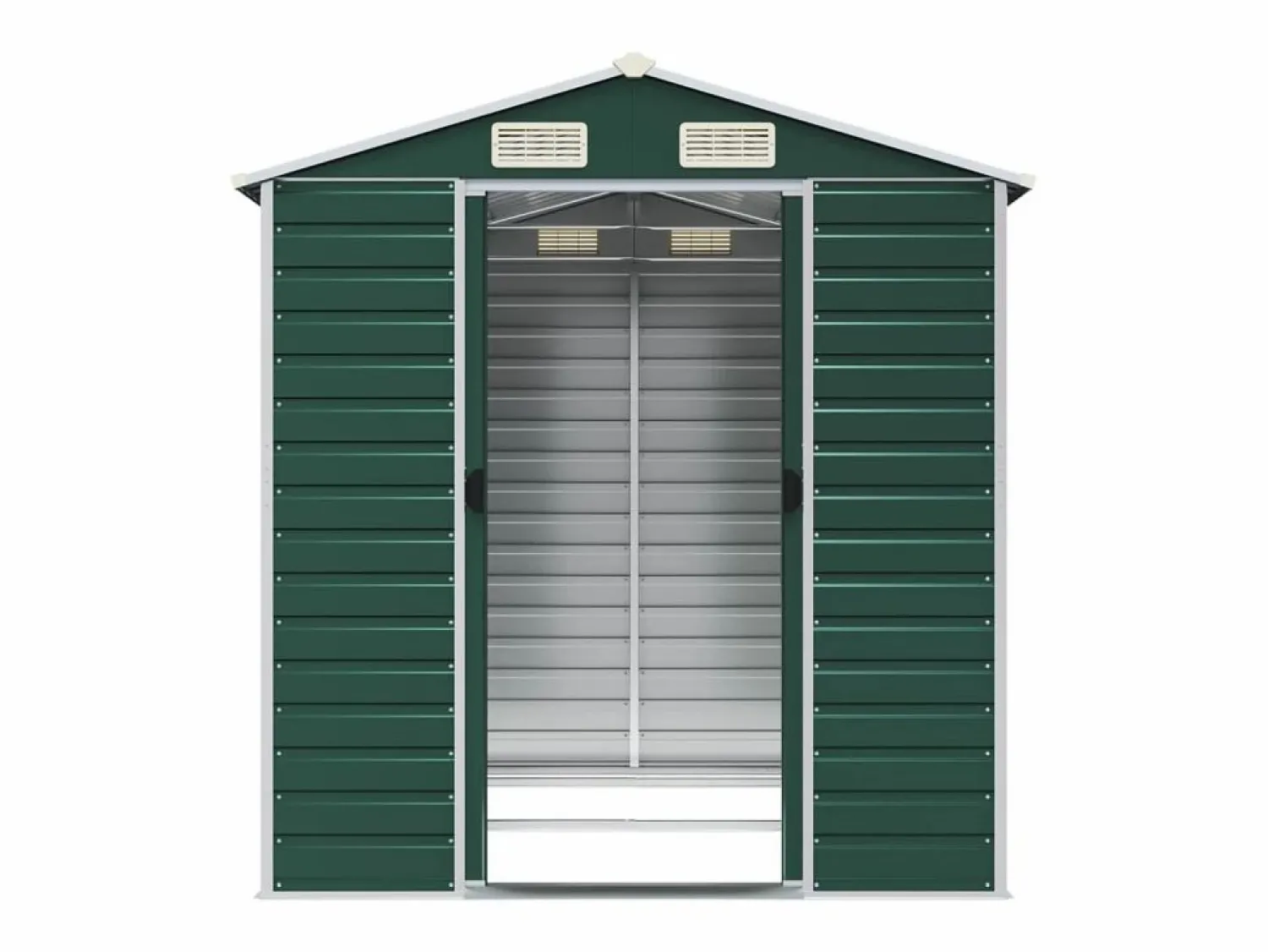 Outlet Garden Furniture Tampa Cobertizo de jardín acero galvanizado 191x215x198 cm Verde