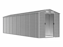 New Tampa Cobertizo de jardín acero galvanizado claro 191x725x198 cm Caseta De Jardín