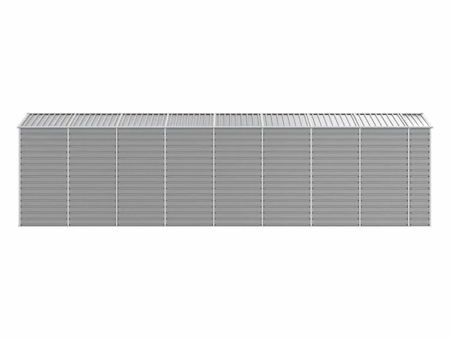 New Tampa Cobertizo de jardín acero galvanizado claro 191x725x198 cm Caseta De Jardín