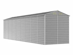 New Tampa Cobertizo de jardín acero galvanizado claro 191x725x198 cm Caseta De Jardín