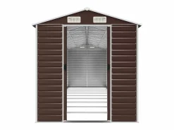 Clearance Garden Furniture Tampa Cobertizo de jardín acero galvanizado marrón 191x810x198 cm Marru00f3n
