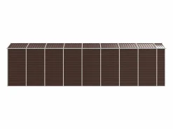 Clearance Garden Furniture Tampa Cobertizo de jardín acero galvanizado marrón 191x725x198 cm Marru00f3n
