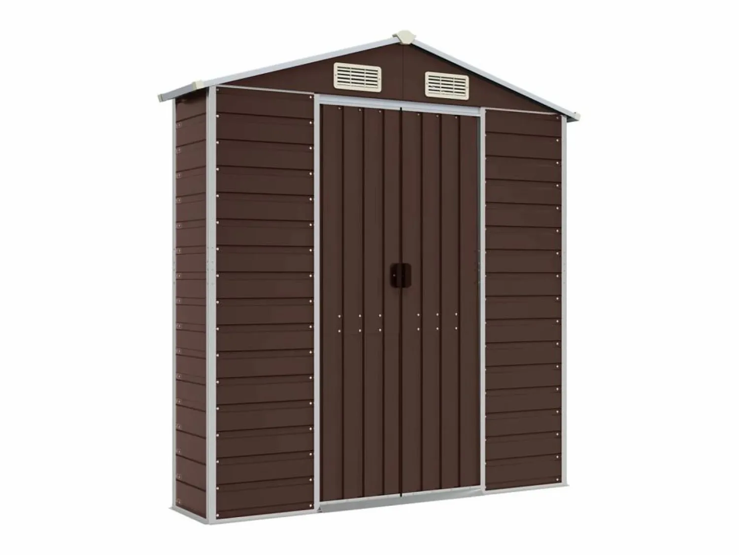 Garden Furniture Tampa Cobertizo de jardín acero galvanizado marrón 191x130x198 cm Marru00f3n