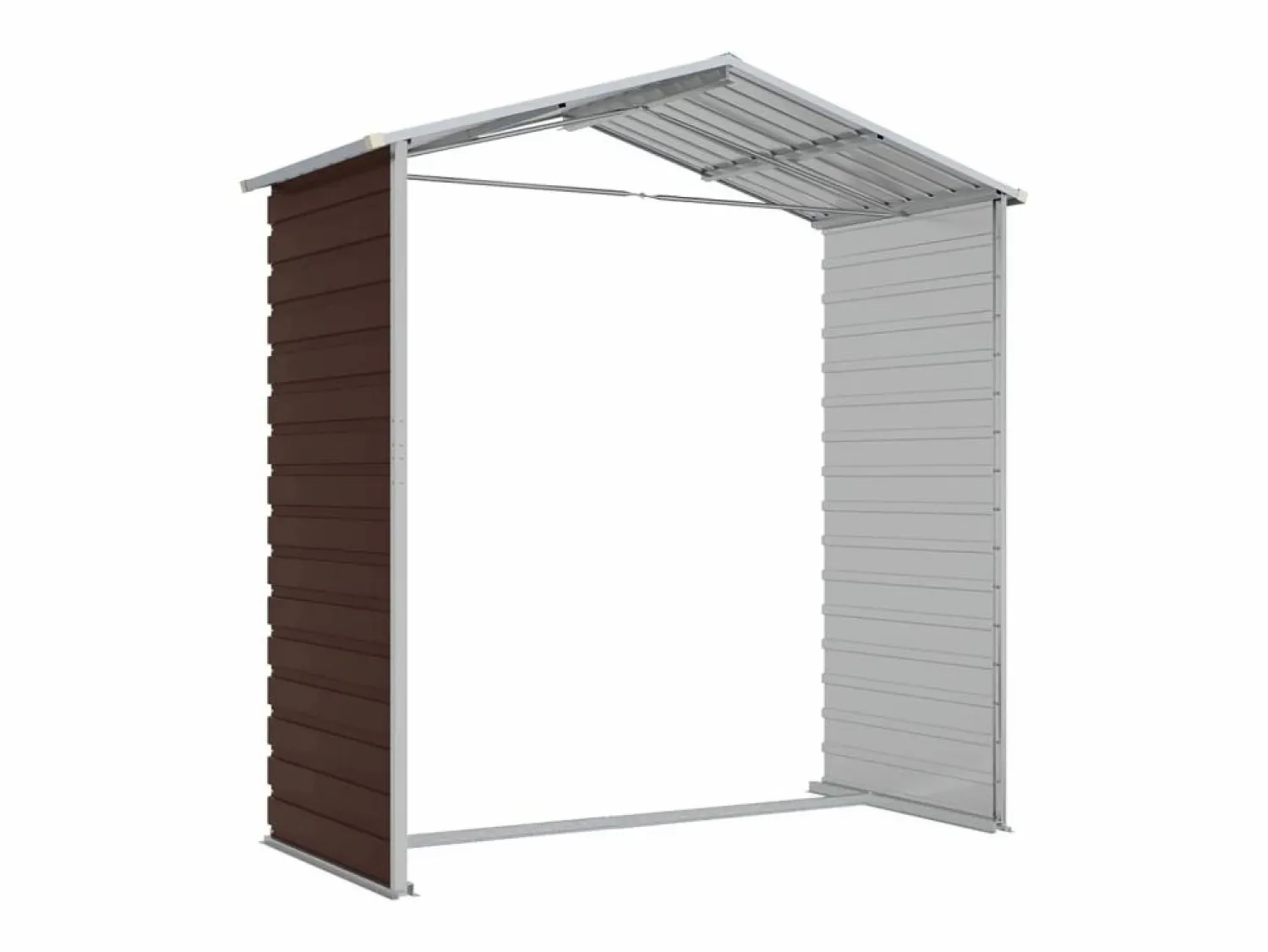 Garden Furniture Tampa Cobertizo de jardín acero galvanizado marrón 191x130x198 cm Marru00f3n