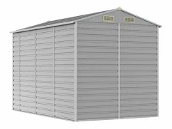 Outlet Tampa Cobertizo de jardín acero galvanizado claro 191x300x198 cm Caseta De Jardín