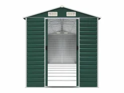 Hot Tampa Cobertizo de jardín acero galvanizado 191x725x198 cm Caseta De Jardín