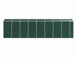 Hot Tampa Cobertizo de jardín acero galvanizado 191x725x198 cm Caseta De Jardín