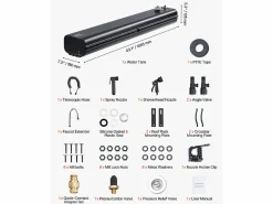 Best Tanque de Agua de Techo SucceBuy de 17L, Tanque Multi-Distribuidor de Aluminio para Exteriores con Paneles Antisalpicaduras y Ranura en T Negro