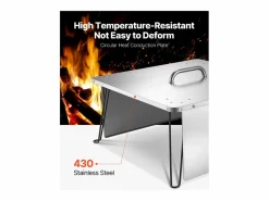 Online Tapa de Brasero SucceBuy de Acero Inoxidable, 64.5 x 64.5 x 37 cm, Deflector de Calor Exterior para Fogatas, Camping y Calefacción de Madera Materiales Y Utensilios De Cocina