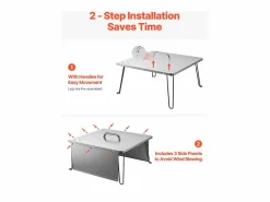 Online Tapa de Brasero SucceBuy de Acero Inoxidable, 64.5 x 64.5 x 37 cm, Deflector de Calor Exterior para Fogatas, Camping y Calefacción de Madera Materiales Y Utensilios De Cocina