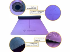 Inphysio Tapete de yoga antideslizante - 183 x 68 x 0.42 – AdhérenceMAX