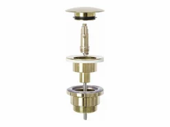 New Tapón universal para lavabo clic-clac GOLD con corcho protegido contra la corrosión Cañería