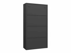 New Taquilla Antracita 90x40x180 cm Acero Marru00f3n