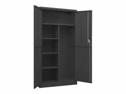 New Taquilla Antracita 90x40x180 cm Acero Marru00f3n