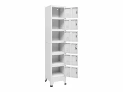 Clearance vidaxl Taquilla de acero claro 38x40x180 cm Gris
