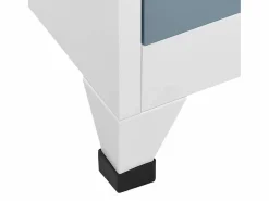 vidaxl Taquilla de acero claro y oscuro 90x40x180 cm