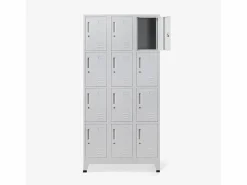 Sale Taquilla de metal con 12 compartimentos para vestidor 90x45 H190 con cerradura Krakatoa Light Multicolor