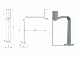 Sale Essebagno Target grifo de lavabo cromo agua fría Plateado