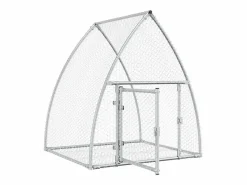 Online Garden Furniture Taylor Ann Conejera acero galvanizado 100x105x120 cm Plateado
