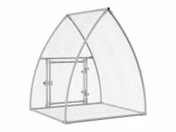Online Garden Furniture Taylor Ann Conejera acero galvanizado 100x105x120 cm Plateado